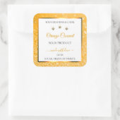 Wit Oranje Glitter Stars Etiket op verpakking (Tas)