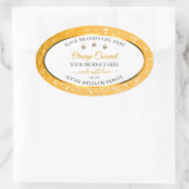 Wit Oranje Glitter Stars Etiket op verpakking (Tas)