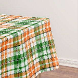 Wit Oranje Groen Geruit Schotland-ontwerp Tafelkleed