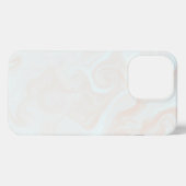 wit Oranje marmer met gradiënt iPhone Hoesje (Achterkant horizontaal)