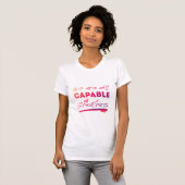 Wit Oranje Roze Motiverende T-Shirt (Voorkant volledig)