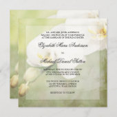 Wit-orchidee bruiloft Uitnodigingen (Voorkant / Achterkant)