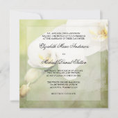 Wit-orchidee bruiloft Uitnodigingen (Voorkant)