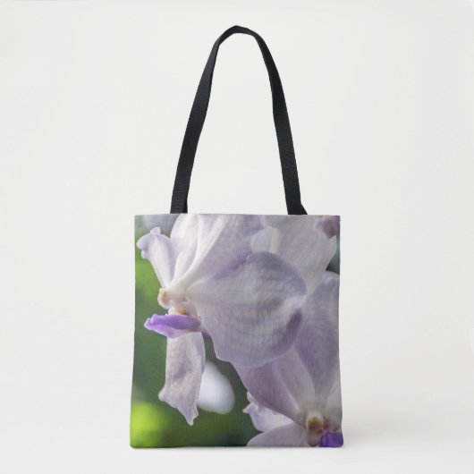 Wit orchideeënCanvas tas (Voorkant)