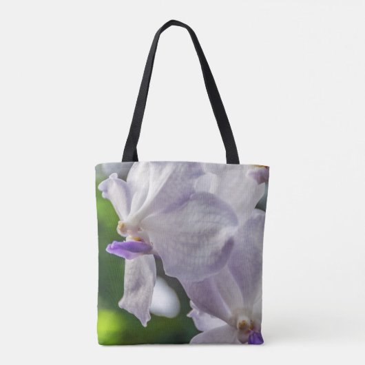 Wit orchideeënCanvas tas (Achterkant)