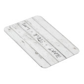 Wit oud hout met gegraveerde namen magneet (Rechterzijde)