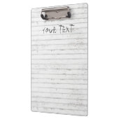 Wit oud hout met gegraveerde tekst klembord (Links)