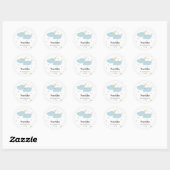 Wit over het Moon Gender Neutral Baby shower Ronde Sticker (Vel)