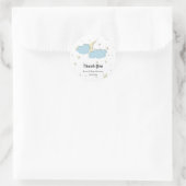 Wit over het Moon Gender Neutral Baby shower Ronde Sticker (Tas)