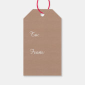  Wit over Kraft Holiday Gift Label Cadeaulabel (Achterkant)