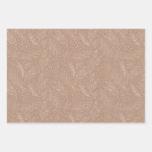 Wit over Kraft Trees, Vogels en Foliage Inpakpapier Vel (Voorkant 3)