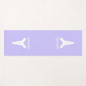Wit over Lavender Namaste Mudra Hands Yogamat (Voorkant (horizontaal))