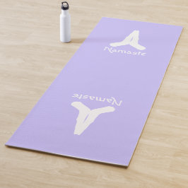 Wit over Lavender Namaste Mudra Hands Yogamat
