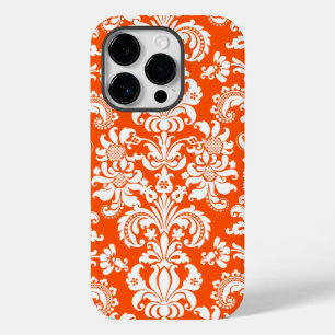 Wit over Oranje  Floral Damaskers Case-Mate iPhone 14 Pro Hoesje