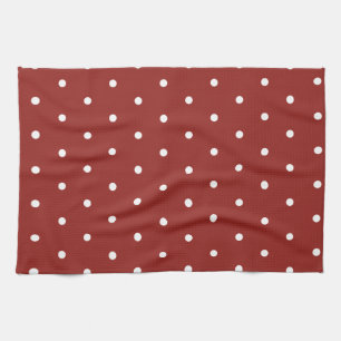 Wit over rode poka dots theedoek