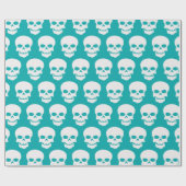 Wit over Zee Groene Skulls Cadeaupapier (Vlak)
