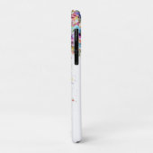  wit paard bloemen gepersonaliseerd Case-Mate iPhone case (Achterkant/links)