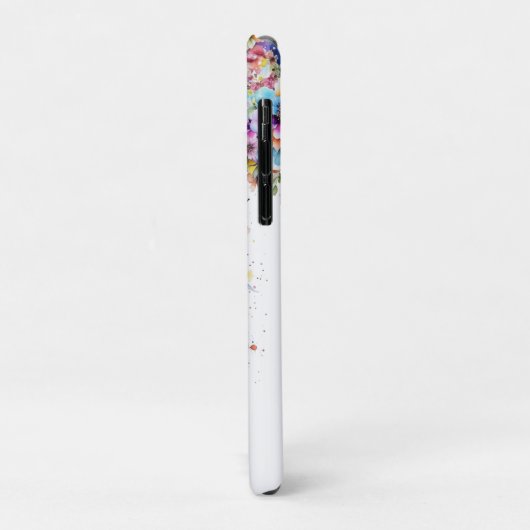 wit paard bloemen gepersonaliseerd Case-Mate iPhone case (Achterkant/links)