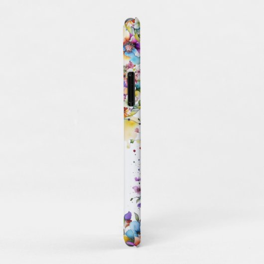  wit paard bloemen gepersonaliseerd Case-Mate iPhone case (Achterkant/rechts)