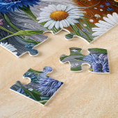 Wit Paard Bloemstuk Legpuzzel (Zijkant)