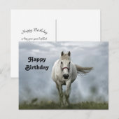 -wit paard Cloud Photo Birthday Briefkaart (Voorkant / Achterkant)