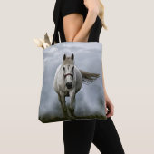 Wit Paard dat op je af rent Tote Bag (Dichtbij)