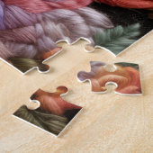 Wit Paard en Rozen Borduurwerk Legpuzzel (Zijkant)