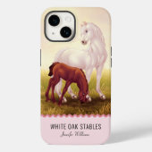 wit paard en veulen Case-Mate iPhone case (Achterkant)