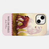 wit paard en veulen Case-Mate iPhone case (Achterkant (horizontaal))