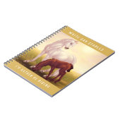 wit paard en veulen notitieboek (Linkerzijde)