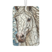 Wit Paard glas in lood Luchtverfrisser (Achterkant)