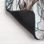 Wit Paard glas in lood Muismat (Hoek)