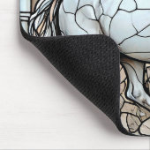 Wit Paard Glas in Lood Voor Paardenliefhebbers Muismat (Hoek)