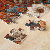 Wit Paard Herfst Bloemen Legpuzzel (Zijkant)