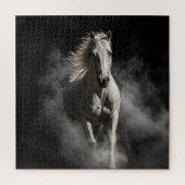 Wit Paard in Rook Legpuzzel (Verticaal)