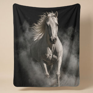 Wit Paard in Rook Sherpa Deken