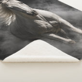 Wit Paard in Rook Sherpa Deken (3/4)