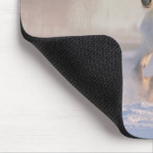 wit paard in sneeuw muismat (Hoek)