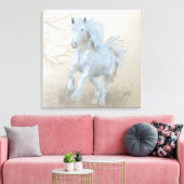 Wit Paard - Ingewikkeld Canvas (Insitu (Woonkamer))