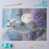 Wit Paard Lavendel Tissue Paper Tissuepapier (Craft)