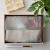 Wit Paard Met Bloemen Decoupage Tissuepapier (Geschenk)