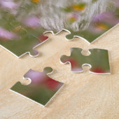 Wit Paard met Golvende Manen Legpuzzel (Zijkant)