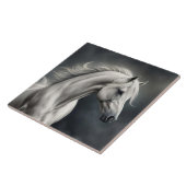 Wit Paard Mooie Kunst Tegeltje (Zijkant)
