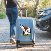 Wit Paard Staand In Grasveld Sticker (Koffer Insitu)
