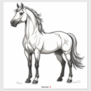 Wit Paard Sticker