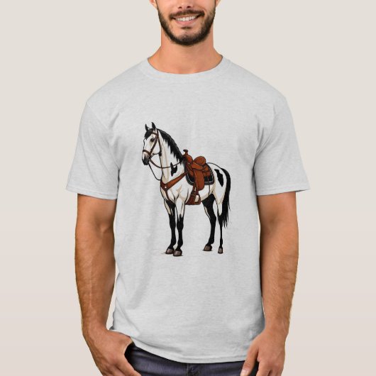 Wit Paard T-shirt (Voorkant)