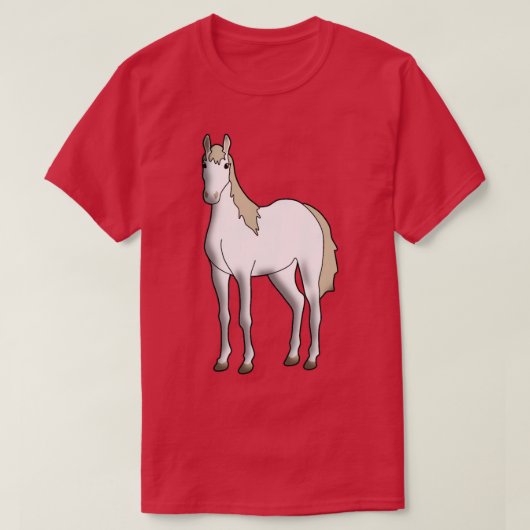 wit paard t-shirt (Design voorkant)