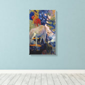 Wit Paard van Paul Gauguin Canvas Afdruk (Insitu (Houten vloer))