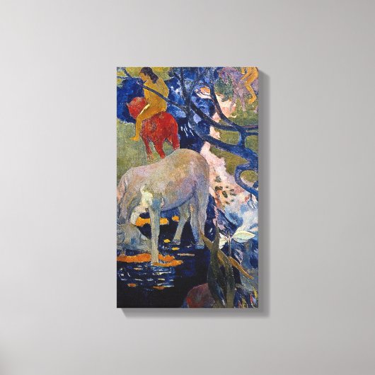 Wit Paard van Paul Gauguin Canvas Afdruk (Voorkant)