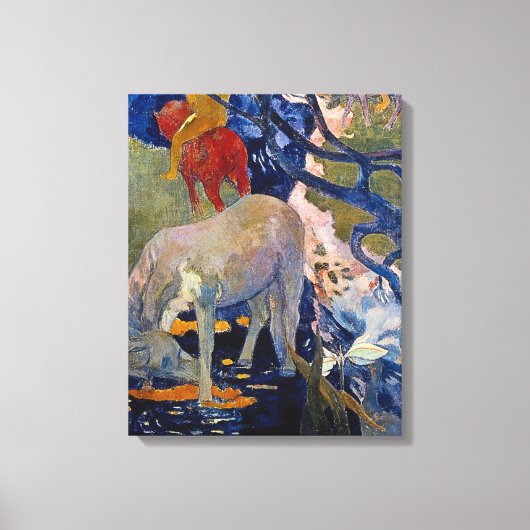 Wit Paard van Paul Gauguin Canvas Afdruk (Voorkant)